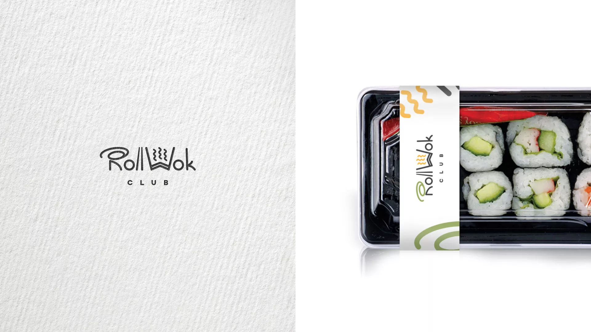 Разработка наклеек для суши-бара «Roll Wok Club» в Цивильске