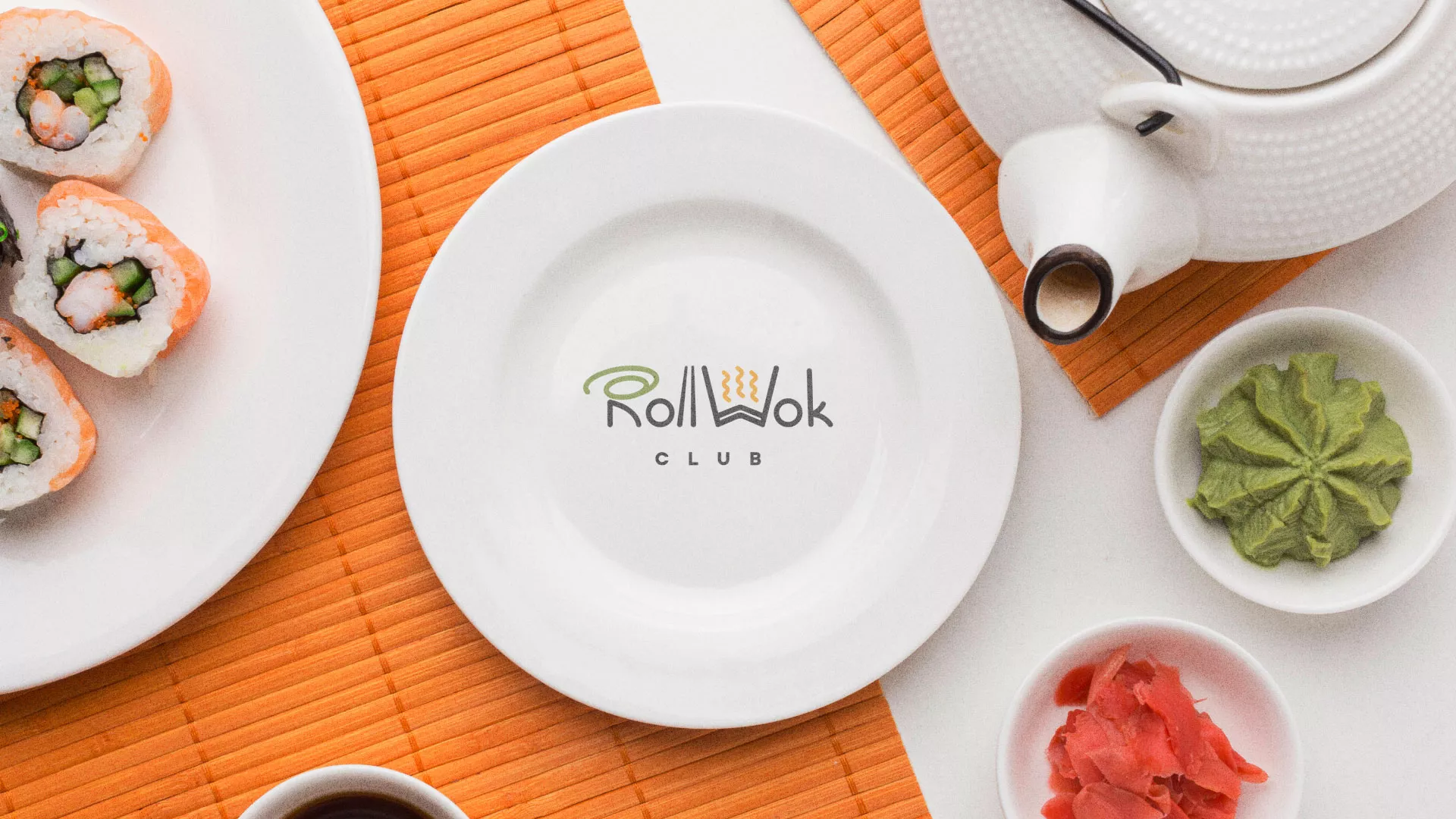 Разработка логотипа и фирменного стиля в Цивильске для суши-бара «Roll Wok Club» Разработка логотипа и фирменного стиля в Цивильске для суши-бара «Roll Wok Club»